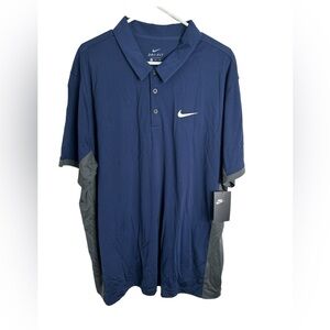 Nike Evergreen Dri Fit Polo Size 2XL College‎ Navy  Athletic Shirt $80